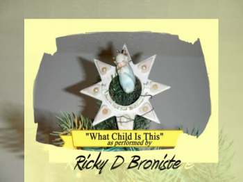 "What Child Is This" It's my version of the Christmas song. It is simply me, doing it my way and keeping the lyrics to only the 1st verse & chorus. Just a few snap-shot pictures without any lyrics. Music is in a Vintage Rock kind of way.