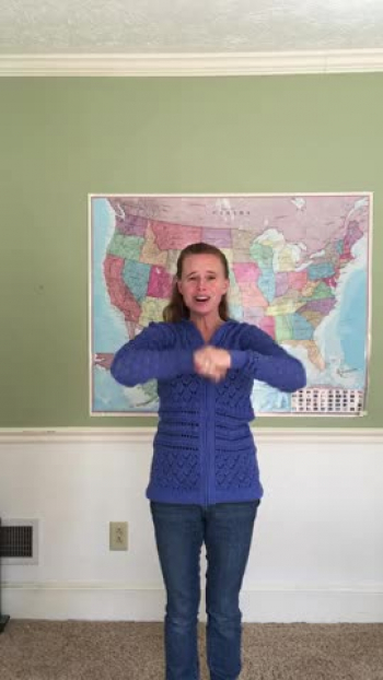 John 14:27

Make a sign language "J" for John.

Motion and song for memory!