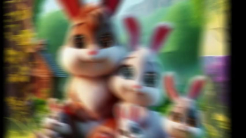 Rabbit Family Easter Message 