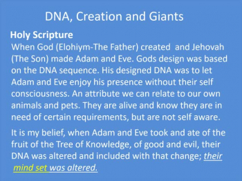DNA, Creation and Giants