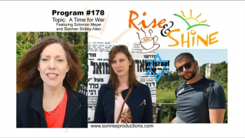 It's time to "Rise & Shine" with a very special program recorded in Israel. While Iran attacks with drones and rockets, Jolene reports from the roof of her hostel on the atmosphere that pervades the Holy Land. Following several follow ups, we hear the testimony of a former IDF soldier, Solomon Meyer, whose friend is one of the hostages held by Hamas; and listen to a first-hand account from Siobhan Shibby Allen of the initial attack from October 7th. Also featured is a poignant recording of Joshua Aaron singing Kadosh (Holy), appropriate during this period of war.