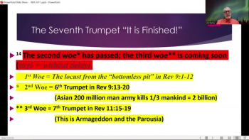 The continuing commentary on the Book of Revelation by John C. Bartee, M.Div. at Faith AOG Church in Orlando, Florida with focus on prophetic fulfillments in the news.