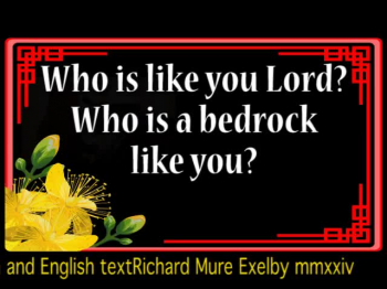 The Faroese singer / songwriter Eydun Jacobsen wrote this song and has been sung in Scandinavia ever since. It uses the text of Psalm 18. As the Danish lyrics are easy to follow and find online, I have not added it. 
This version is from Kristent Felleskap, Kristiansand in Norway. I have tried to keep the intimate nature of the original. This texted version was then used successfully at a church service texted in both languages, and it proved successful enough to consider uploading it for the enjoyment of others.
The translation I made over a period of 3 days. It may be short, but it takes time to find something that fits the original rythm, text and fits the melody naturally.
Background frames are from all-free-download.com