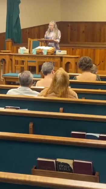 Listen to the Sunday School lesson taught by Substitute teacher Bredgetta Lyons.   We are sorry but due to technical difficulties there are static on the audio and nobody was available to turn on the microphones for others to use.  