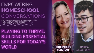 Could play be the key to helping homeschoolers thrive? In this episode of Empowering Homeschool Conversations, host Peggy Ployhar is joined by Alan Tang, founder of CoLab, an innovative online program that uses games, discussions, and escape rooms to equip kids with essential skills for the modern world. Alan&rsquo;s journey&mdash;from corporate finance and culinary arts to education&mdash;has inspired his unique approach to engaging, hands-on learning. Tune in as we dive into how play-based learning can empower homeschool families to prepare their children for lifelong success. Use this link to find the podcast and transcript of this episode: https://www.spedhomeschool.com/resources/84106/playing-to-thrive-building-essential-skills-for-todays-world To connect with Alan and his resources, use this link: https://www.collaborationlaboratory.com/ and to see testimonials from his students visit: https://youtu.be/b_LaBT31moQ Viewers like you funded similar episodes, and other free resources from SPED Homeschool. To learn how you can support the nonprofit work of SPED Homeschool and this broadcast, visit https://spedhomeschool.com/donate/ To find out more about SPED Homeschool, visit our website at https://spedhomeschool.com/ To learn about the other Empowering Homeschool Conversations Co-Hosts and their resources, visit: https://annieyorty.com/ https://www.leilanimelendez.com/ https://elarplearning.com/ https://solimaracademy.com/ Join our mission to empower homeschool families! https://spedhomeschool.com/donate/ Join our mission to empower homeschool families!: https://spedhomeschool.com/donate/ Discover more Christian podcasts at lifeaudio.com and inquire about advertising opportunities at lifeaudio.com/contact-us.