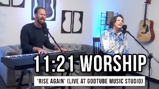 Experience a special stripped-down rendition of &ldquo;Rise Again&rdquo;, one of the most beloved songs in Christian music history, performed by 11:21 Worship live at the GodTube Music Studio in Nashville, TN. This intimate arrangement highlights the raw emotion and powerful message of Christ&rsquo;s resurrection, bringing new depth to this timeless classic. As the multigenerational worship expression of World Challenge, 11:21 Worship, led by Kelly Wilkerson and Jared Anderson, delivers a heartfelt performance that captures the essence of faith and hope. Co-produced by James Guerra, this unique version offers a fresh take on a song that has inspired believers for decades.