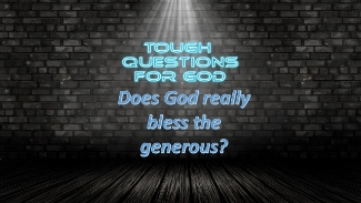 So, does God bless the generous?  Seriously?  He says he does, in many ways … have you experienced this?   #toughquestionsforgod #givelikejesus #jesusfaith #lovelikejesus