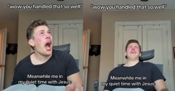 Meanwhile Me in My Quiet Time With Jesus