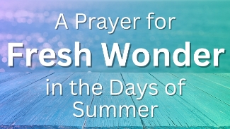 Lord,
Thank You for the warmth, beauty, and stillness of summer.
As days stretch long and light spills into evening skies, awaken my soul to fresh wonder.

Let me see You in sunsets and gardens, in laughter and silence, in waves and wind.
Help me not to rush past Your presence, but to notice the ways You speak through creation.
Give me childlike awe, grateful rest, and moments of sacred slowness.

I pray for spiritual renewal this summer—not just for my body, but for my heart.
Let this season be more than a break—let it be a deep breath in Your presence.

Help me to honor this time not just with rest, but with reflection.
May wonder stir worship.
And may the peace of summer lead me closer to You.

In Jesus’ name,
Amen.
