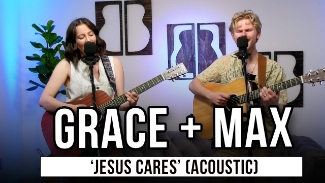 Grace + Max perform an intimate acoustic version of their song “Jesus Cares” live at the Godtube Music Studio in Nashville. This married duo brings raw emotion and heartfelt worship in every note. 💛🙌