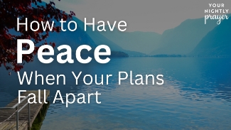 When life takes a turn you never expected—when the dream crumbles or the door slams shut—what do you do?

In this honest and encouraging video, we explore how to find peace when your plans fall apart, and how to trust that God’s ways are higher, even when they don’t make sense. Drawing from Scripture like Proverbs 3:5-6 and Romans 8:28, this message invites you to lay down anxiety and disappointment, and step into the unshakable peace that only Christ can give.

🙏 Prayer for Peace When Plans Change:
Father God,
When our plans fall apart, remind us that Yours never do.
You are sovereign in every closed door,
faithful in every unexpected turn.
Calm our anxious thoughts and steady our hearts.
Help us trust that what feels like a detour
is really Your direction.
Replace our striving with surrender.
Our confusion with confidence in Your will.
You see the full picture—we see only a piece.
Give us peace, not because we understand,
but because we know You are with us.
In Jesus’ name, Amen.
