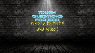 Who is faithful and wise?   Huh?   What is this scripture saying to me?   How is this relevant to my life here in 2025?   
#toughquestionsforgod
