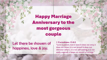 Bible Verses for Wedding Anniversary Wishes brings beautiful bible verses to wish couple on their marriage anniversary day. The video is inspired by the blog called https://thevalentineweeklist.com/bible-verses-for-wedding-anniversary/