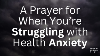Health anxiety can be paralyzing. Every ache becomes a threat. Every doctor visit triggers fear. The unknowns spiral, and peace feels far away. But even in that storm, God is near.

📖 “Cast all your anxiety on him because he cares for you.” — 1 Peter 5:7
📖 “When I am afraid, I put my trust in you.” — Psalm 56:3

In today’s prayer, we bring our physical fears to the One who created our bodies, knows our hearts, and holds our future. This isn’t about pretending the fear doesn’t exist—it’s about trusting God more than the fear. He offers peace, not because the outcome is guaranteed, but because His presence is.
