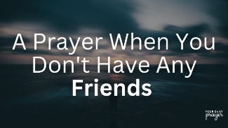 Loneliness can be one of the most painful and isolating experiences. Whether you're in a new place, navigating rejection, or simply struggling to connect with others, it can feel like you're completely alone. But God's Word promises that even when people feel distant, He is near.

📖 “Turn to me and be gracious to me, for I am lonely and afflicted.” — Psalm 25:16
📖 “Though my father and mother forsake me, the Lord will receive me.” — Psalm 27:10

In today’s prayer, we bring feelings of isolation, rejection, and longing to the One who knows us completely and never leaves us. Jesus understands what it means to be alone—and He offers His perfect companionship. You are deeply loved, fully seen, and never forgotten.