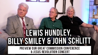 Join Brandon Woolum at the GodTube Music Studio in Nashville for a special conversation with Lewis Hundley, Billy Smiley (White Heart), and John Schlitt (Petra) as they share the vision behind the upcoming Our Great Commission Conference & Events, happening October 13–14, 2025 at the Von Braun Center in Huntsville, Alabama.

They discuss the heart behind Grounds for Hope, the impact of the new conference tracks led by Mission Increase, and the inspiration drawn from the Union of Sinners and Saints’ song Lone Soldier. The interview also dives into the powerful lineup for the Jesus Revolution Concert on October 14, featuring Love Song, Phil Keaggy, Honeytree, Randy Matthews, The Union of Sinners and Saints, and the Music City Collective—hosted by Schlitt and Smiley themselves.

From honoring the pioneers of contemporary Christian music to spotlighting today’s ministries through the Music City Collective, this interview captures the mission to energize, equip, and encourage faith-based outreach. You’ll also hear stories from Petra and White Heart’s groundbreaking years, plus what attendees can expect from both the conference and the concert.

🎟 More info & tickets: www.g4hope.com