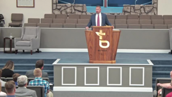 Pastor Phil Taylor preaching at the Batavia Baptist Temple