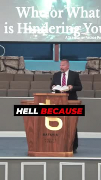 Pastor Phil Taylor Preaching at the Batavia Baptist Temple