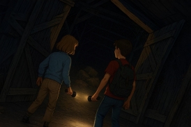What lurks in the battered old barn?

https://pagepublishing.com/books/?book=the-sleuth-of-junior-high