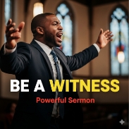 I short sermon of devotional on a preacher talking about becoming a witness to Christ. Dont want to miss out on this.