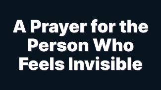 There are seasons when it feels like no one sees you. You show up, pour out, work hard, and love well—but feel unnoticed and overlooked. In those lonely places, God speaks the truth: You are seen. You are known. You are deeply loved.

📖 “You are the God who sees me.” — Genesis 16:13
📖 “Even the very hairs of your head are all numbered.” — Luke 12:7

In today’s prayer, we ask the Lord to remind those who feel invisible of their eternal value and identity in Him. Whether you're hidden in a crowd, working behind the scenes, or walking through quiet struggles, God sees every moment. Your life matters. Your presence has purpose.