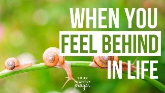 Waiting on God can feel unbearable—especially when it seems like everyone else is moving ahead: marriages, promotions, healing, ministries, or dreams fulfilled. But Scripture reminds us that God's timeline is never late. In tonight’s devotional and prayer, we’re reminded that His delays are not denials—but divine preparations.

📖 “The last will be first, and the first will be last.” – Matthew 20:16 (NIV)
🔗 Read more devotionals at BibleStudyTools.com

What may look like delay to us is often God shaping us for what’s next. If you feel forgotten or behind, this video is your gentle reminder: you are not late in the Kingdom of God. You are being prepared.

🙏 Tonight’s Prayer

Dear Lord,
As I lie down tonight, I bring You my comparisons, my impatience, and my fear of being left behind. I confess that I’ve measured my worth by the world’s timelines instead of Yours. Help me release the pressure to “catch up” and rest in Your perfect pace. Teach me to trust Your unhurried process and to find joy in what You’re doing right now, even when I can’t yet see the full picture.
Tonight, I surrender my striving and my envy. Fill my heart with peace and contentment, reminding me that I am not behind—I’m being prepared for Your perfect plan, in Your perfect time.
In Jesus’ name, Amen.

3 Things to Meditate Upon

God’s Timing Is Perfect, Not Pressured:
Have I surrendered my definition of success to God’s timing—or am I clinging to the world’s clock?

Comparison vs. Trust:
Am I measuring progress by social milestones—or by my trust in God?

You Haven’t Missed Your Moment:
Reflect on this truth—nothing meant for you will pass you by. Every delay may be preparation.

Next Steps

• Spend 5 quiet minutes tonight thanking God for a blessing in this season.
• Share this video with someone who feels like life has passed them by.
• Sign up for Your Nightly Prayer and get peaceful devotionals delivered nightly to your inbox.

About the Author

Tracie Miles is a Christian literary agent and author of God’s Got You: Embracing New Beginnings with Courage and Confidence. She also leads The Writer’s Blueprint, an 8-week group coaching program for aspiring authors starting August 18th.
📚 Learn more at TracieMiles.com

📱 Connect on Instagram
 and Facebook

iBelieve Daily Prayer YouTube Videos

This video is brought to you by iBelieve

Subscribe and click the bell to see our newest videos.

Connect with us:
Facebook – facebook.com/iBelievedotcom

Pinterest – pinterest.com/ibelievecom

Instagram – instagram.com/ibelievecom

Newsletters – ibelieve.com/newsletters

Subscribe to Your Daily Prayer Podcast:
Apple Podcasts – https://apple.co/3NDdYqx

Spotify – https://sptfy.com/OwFK

LifeAudio – https://www.lifeaudio.com/your-daily-prayer/

#WaitingOnGod #NightlyPrayer #ChristianEncouragement #GodsTiming #FaithInDelays #TracieMiles #Matthew2016 #WomensDevotional #ChristianFaith #SpiritualEncouragement #iBelieve #YourNightlyPrayer