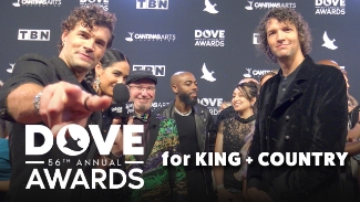 for KING & COUNTRY caught up with GodTube Music’s Brandon Woolum on the red carpet at the 56th Annual GMA Dove Awards, joined by Taylor Hill, and their wives to talk about their powerful new single “World on Fire.”

The group shared how the song and its music video, filmed in the Dominican Republic — were created to ignite hope and remind the world that even in dark times, God’s light still burns bright.  “We wanted to make them the heroes,” Joel shared, speaking about the villagers featured in the video. “It’s their childlike faith that inspired us.”