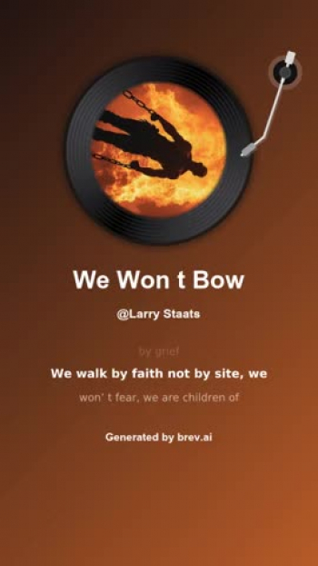 We Won't Bow 