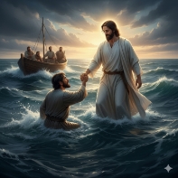 In this powerful scene, Peter's faith let him walk on water, but fear made him sink.
Jesus's immediate rescue and gentle reminder show us His constant support and our need to trust Him completely, no matter what life throws our way.
If this encouraged you, please like, share, and comment "Amen" or leave words of encouragement for your brothers and sisters in Christ. God bless!