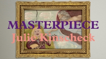"I Praise you because I am fearfully and wonderfully made" - Psalm 139:14a
 "Masterpiece" the single, was officially released on October 12, 2025 though Julie Kinscheck has been performing it live since it was first composed in 2017! Here is the official lyric video done artfully by LyricVids.com

Much of the artwork found on this video was created by Hannah Kinscheck, who also co-created the cover art for the single with Julie Kinscheck.
Live performances clipped within this video include a performance at the Calvary Chapel Christian Arts Festival and another from the Summer Singer Songwriter Soirée at Berklee College of Music. There is also a short snippet from the basics session for an earlier version of this song recorded at Kinscheck Productions studio in Billerica, MA.

Masterpiece is a folky- jazzy- poppy tune, reminiscent of some of her earlier songs like "You Are" or maybe Laufey. The lyrics carry the spiritual message that you- each of you- were made uniquely and wonderfully (Psalm 139) by God. This is especially an important message for young women to hear; why there are so many portraits of young women in the video.

 When God created the sun, moon, stars, animals- even Adam He said it was good; but when he created Eve He said "It was VERY good"- Ladies, You are His Masterpiece!

Enjoy the gorgeous piano by Chris Rosser and lovely violins by Lyndsay Pruett and Ginny Luke!- And of course a taste of SCAT singing from the Queen of SCAT!

This finished version of "Masterpiece" was produced in Black Mountain, NC with producer Neal Merrick Blackwood. 

 "Masterpiece" is a jazzy story of how special you are to our ABBA God! Thank you for saving & sharing!

Album Credits: c.2017
Julie Kinscheck: Lead Vocals, Recording Artist, Acoustic Guitar & Composer
Neal Merrick Blackwood: Producer, Arranger, Recording Engineer, Mix Engineer, Piano & Drums
Zach Page: Electric Bass
Lyndsay Pruett: Fiddle
Ginny Luke: Violins, String Arrangement 
Thai Long Ly- String Session Engineer in LA
Chris Rosser: Piano & Acoustic Guitar

Lyrics:
VERSE: Stroke of a brush 
He mixed it with loveJust the right hue- Cerulean blue 
DaVinci was proud of the Mona Lisa 
The artist had made his Masterpiece 

VERSE: A rib and some skin 
Put a soul withinA heart that would beat the truth 
Creator is proud of the woman he made 
The artist had made his Masterpiece 

CHORUS: (And) You are his Masterpiece 
The apple of his eye- yeah!You are his MasterpieceThe treasure of his pride 
The world was good- His plan supremeHe took it higher when Adam dreamedA work of art to be esteemed 
Yes, You are His Masterpiece 
You are his Masterpiece 

VERSE: A baby was bornTo a world tattered and torn 
His cries can’t be heardTill he’s reached by the Word 
Through hands who show love 
In a land that’s so cold 
His new tears of joyPaint a Masterpiece 

CHORUS: (And) You are his Masterpiece 
No matter where you’ve been 
You are his Masterpiece 
He took away your sin 
The world was good -His plan supreme 
He gave us life- and brand new dreams 
He gave us Christ- So we’d believeThat We are....We are His Masterpiece 
You are -You are His Masterpiece 

(Solo section) 

CHORUS: (And) You are his Masterpiece 
No matter where you’ve been, yeah!
You are his Masterpiece 
He took away your sin 
The world was good -His plan supreme 
He took it higher when Adam dreamed
A work of art to be esteemedYes, you are....you are His Masterpiece 
We are -We are His Masterpiece 
Don’t you know that I am- Wo!
I am His Masterpiece!
Woh- oh - Ooh - Yeah!