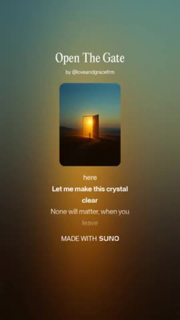 This video provides the lyrics to our song "Open The Gate" which talks about how people seem to have a gate separating them from God. 