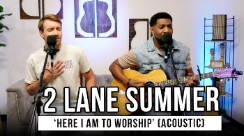 Country duo 2 Lane Summer stopped by the Godtube Music Studio in Nashville to perform a special acoustic version of 'Here I Am to Worship.'  With their signature harmonies and heartfelt storytelling, Joe Hanson and Chris Ray bring this love song to life in a raw and intimate way.
