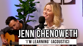 Christian singer-songwriter Jenn Chenoweth performs an acoustic version of her song 'I'm Learning' at the Godtube Music Studio in Nashville. 
