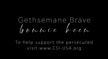 “Gethsemane Brave” written and performed by award-winning vocalist Bonnie Keen is a powerful Christian song calling believers to stand courageous in a world where faith is increasingly tested. Inspired by Jesus’ strength in the Garden of Gethsemane, this song reminds us that the same Spirit who sustained Him empowers us to remain faithful—even in the face of persecution, fear, or uncertainty.

If you’re facing trials, pressure for your faith, or need encouragement to be bold in Christ, this worship song will strengthen your spirit and point your heart back to Jesus’ example of courage.

Featured guitarists in the video and on the album: Phil Keaggy and Larry Hall  

Special thanks to Christian Solidarity International for sharing photos of our brothers and sisters who face persecution every day for loving Christ. Visit https://csi-usa.org/ for more information.

Connect with Bonnie at https://bonniekeen.com

🎧 Listen, share, and let this message of bravery and faith uplift you today.

✨ Themes in This Song

Courage in persecution
Jesus’ bravery in Gethsemane
Christian perseverance
Faith under pressure
Hope and strength through Christ
Encouragement for the persecuted church
📖 Scripture Inspiration

Matthew 26:36–46
John 16:33
Joshua 1:9
1 Peter 4:12–14
Hebrews 12:2