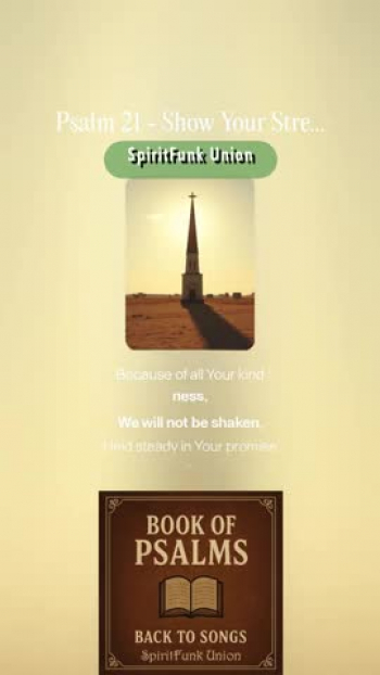 Psalm 21 radiates triumphant gratitude, celebrating answered prayer and the joy of a king strengthened by God’s favor.

The "Book of Psalms: Back to Songs" project is a creative endeavor to restore the original spirit of the #psalms  -  as songs of worship, lament, praise, and reflection-by transforming them back into musical form, as many were written. Drawing from modern translations of the classic biblical texts, this project reimagines the Psalms with fresh musical arrangements that blend timeless messages with modern sounds.

Each Psalm is thoughtfully adapted into lyrical and melodic compositions, many using modern tools, to explore harmonies, instrumentation, and genre-blending arrangements. From soulful acoustic ballads and rock/pop hymns to country pieces and R&B-inspired tunes, the project seeks to make the Psalms accessible and resonate with today’s listeners, while staying true to their emotional and spiritual depth.

PsalmsProject, ModernWorship, AncientWordsNewSound, ChristianMusic, WorshipMusic, FaithAndArt, ScriptureInSong, PraiseHim, Christian, Jewish, Bible, rock, praise, worship, pop, music, modern, BookofPsalms