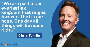 <p>Chris Tomlin joins Crosswalk Talk's Michael Foust to discuss <em>The First Hymn</em>, a new film exploring the oldest known Christian hymn and the challenge of bringing its ancient words to life for today’s church. He explains why the project filled him with “fear and trembling,” how it deepened his love for hymns and why he believes worship has the power to lift our eyes above the chaos of the world. Tomlin also reflects on what he is seeing on the Winter Jam tour, including a growing hunger for worship and hope among audiences across the country. It’s a thoughtful conversation about music, faith, the early church and the everlasting King who still gives believers hope today.</p>