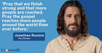 <p><span style="background-color: transparent; color: rgb(0, 0, 0);">Jonathan Roumie says filming Season 7 of The Chosen feels dramatically different after the emotional weight of Season 6, which centers on Jesus' crucifixion. In this interview with Crosswalk Talk’s Michael Foust at the K-LOVE Fan Awards, Roumie discusses the new atmosphere on set, the one thing he hopes every viewer remembers, why he believes The Chosen has connected with millions beyond the church, and his prayer that the series will continue bringing the Gospel of Jesus Christ to the world. Season 6 focuses on the crucifixion, while Season 7 shifts to the resurrection, which Roumie says has brought a renewed sense of joy to the cast and crew.</span></p>