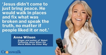 <p>Award-winning singer Anne Wilson opens up with Crosswalk Talk's Michael Foust about the message behind her new book, <em>Rebel: Following Jesus When the World Walks the Other Way</em>, and explains why she believes Christians are called to stand boldly for their faith in today's culture. She shares why she describes Jesus as a "rebel," what it means to follow Him when the world is moving in the opposite direction, and why she's convinced Gen Z is hungry for truth. Wilson also discusses her decision to step away from social media, the impact smartphones are having on her generation, and how Christians can stand firm without compromising their convictions.&nbsp;</p>