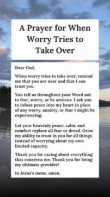 <p>Worry grows when we carry what was never ours to hold.</p><p><br></p><p>God cares about every detail of your life and invites you to place your concerns in His hands.</p>