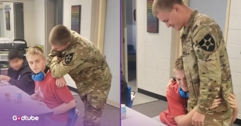 <p>On one not-so-normal day in the classroom, a soldier's surprise homecoming leaves his younger brother absolutely overwhelmed with joy and tears. The brothers were so happy to be together again. Play this video to see the sweet moment between them.</p><p><br></p><p>The younger brother, Tristan, was sitting at his high school lunch table when his older brother, Jake, still in his military uniform, came and leaned on Tristan’s shoulder.&nbsp;</p><p><br></p><p>Tristan slowly turned to see who had touched him, and his face lit up when he saw who it was. “Jake!” he <a href="https://www.tiktok.com/@humankind/video/7339613251279277355?embed_source=71929438%2C121374463%2C121402909%2C121351166%2C121331973%2C120811592%2C120810756%3Bnull%3Bembed_blank&amp;refer=embed&amp;referer_url=www.inspiremore.com%2Fafter-three-years-apart-man-returns-from-the-military-to-surprise-his-little-brother-at-school%2F&amp;referer_video_id=7339613251279277355" rel="noopener noreferrer" target="_blank">shouted</a>. He laughed in delight before he burst into tears, hugging him. The last time the brothers had seen each other was three years ago.&nbsp;</p><p><br></p><h2>An Emotional Reunion Shows the Unbreakable Bond Between Brothers</h2><p><br></p><p>They were clearly so happy to be together again after so long. It must be so touching for Jake to see that Tristan loves him and missed him so much while he was away. He can be assured that his presence means a great deal to him.&nbsp;</p><p><br></p><p>Seeing a bond like this is so touching. You can’t help but feel something tug at your heart as you watch them. Three years is such a long time for two close siblings to be apart. It is hard to imagine someone you love being gone for that long, but it’s good that Tristan and Jake have been strong through it.&nbsp;</p><p><br></p><p>Hopefully, their relationship and bond are stronger than ever before after enduring so much distance. Moments like this are a great reminder of how precious relationships are. Only a deep relationship with someone can evoke such a deep and sweet reaction like this one, and there is a kind of power in that. These brothers show that time can’t erase deep bonds like love. It’s a beautiful moment.&nbsp;</p><p><br></p><p><em>“A friend loves at all times, and a brother is born for a time of adversity.” </em><a href="https://www.godtube.com/bible/proverbs/17-17" rel="noopener noreferrer" target="_blank"><strong><em>Proverbs 17:17</em></strong></a></p><p><br></p><p><strong>YOU MAY ALSO LIKE: </strong><a href="https://www.godtube.com/watch/?v=1EJJ9CNU" rel="noopener noreferrer" target="_blank"><strong>Returning Soldier Surprises Deaf Brother</strong></a></p>