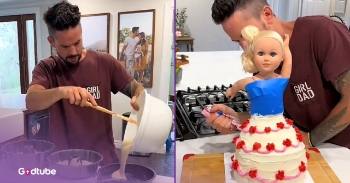 <p>It is always amazing to see external displays of love for children. Watch as this father pours out his love for his daughter’s birthday. Check out this dad's jaw-dropping birthday cake creation for his daughter, which has gone viral.</p><p><br></p><p>At the start of this clip, you see a father in a kitchen with a doll, funfetti cake mix, and a shirt that says, “Girl Dad” on it. He has a caption that reads, “POV (Point of View): You’re a dad, and the bakery said they couldn’t make the cake your daughter wanted…” You see him mixing batter and pouring it into four different pans. He pulls the finished cakes out of the oven and begins to make cute circles in the middle of each one. He then stacks them on top of one another.&nbsp;</p><p><br></p><h2>A Father's Creativity Becomes an Unforgettable Gift of Love</h2><p><br></p><p>The Father takes the doll and uses painter's tape around her to keep her arms up how he would like them to go. He begins to lather on thick store-bought icing around the cake. He gets out his cake spatula and smooths out the edges. He begins to make beautiful pink curves on the dress with red flowers and sprinkles. Your breath will be taken away when he removes the painter's tape, only to unveil that the doll has a tutu, and it comes out perfectly over the dress of the cake.&nbsp;</p><p><br></p><p>He has taken his love for his daughter and his own creativity to make his daughter’s birthday memorable. Watching this video will inspire creativity in our own situations when things do not work out as we anticipate. May we always remember the great love that God the Father has for us. This father’s earthly loves cannot even compare to the love of our Father in Heaven.</p><p><br></p><p><em>“As a father has compassion on his children, so the Lord has compassion on those who fear him.” </em><a href="https://www.godtube.com/bible/Psalms/103-13" rel="noopener noreferrer" target="_blank"><strong><em>Psalm 103:13</em></strong></a></p><p><br></p><p><em>YOU MAY ALSO LIKE: </em><a href="https://www.godtube.com/watch/?v=GYPZ7WNX" rel="noopener noreferrer" target="_blank"><strong><em>This Girl’s Heartfelt Reaction to Her Birthday Gift Will Melt Your Heart</em></strong></a></p>