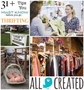 allcreated - thrift store shopping tips