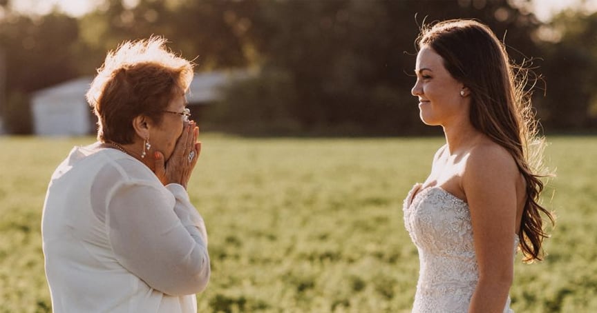 The Heartbreaking Reason This Bride's 'First Look' Isn't With The Groom _ Brittany Marr _ god updates