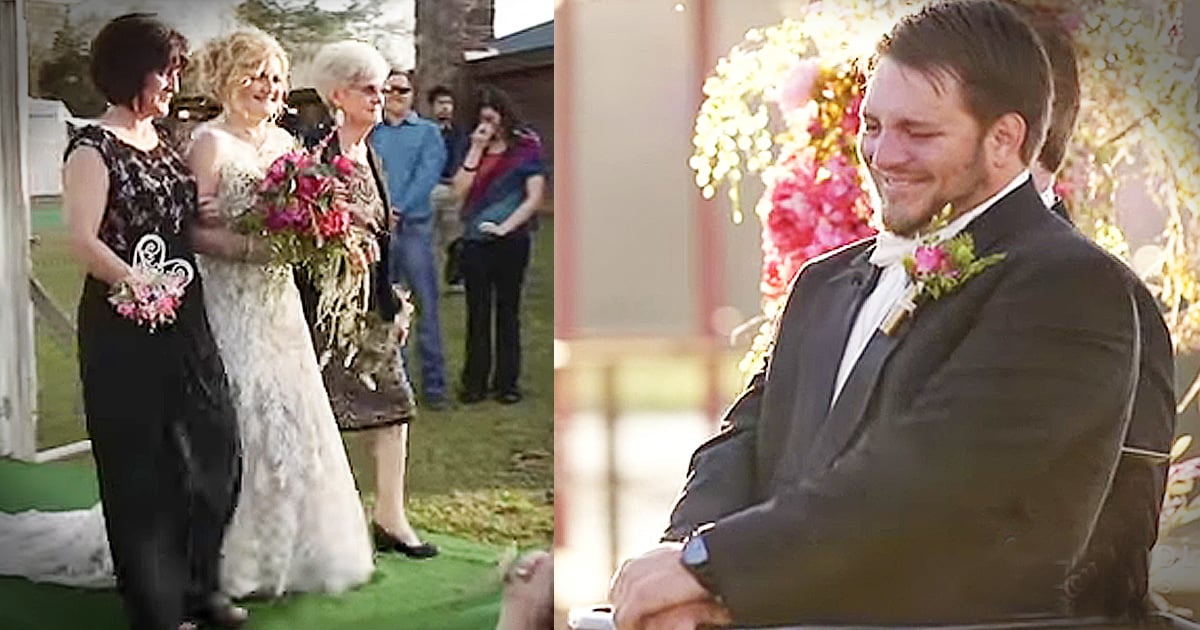 paralyzed groom stands up for bride walk down aisle GodUpdates