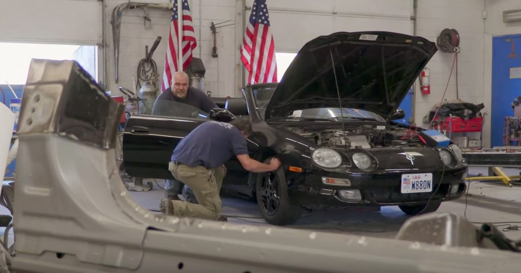 teen surprised with veteran father car