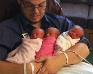 godupdates 19-year-old couple welcomes rare identical triplets 5