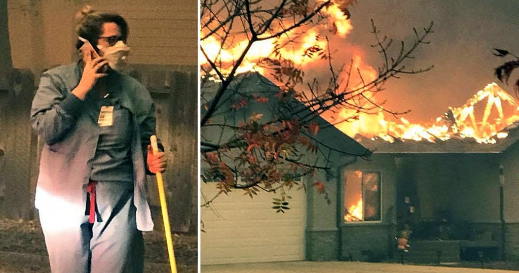 California nurse Tamara Ferguson survives wildfire fb