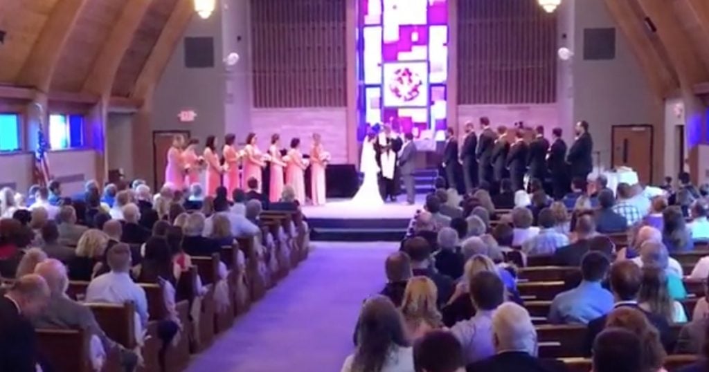 Unexpected 'Amazing Grace' Wedding Flash Mob For Bride