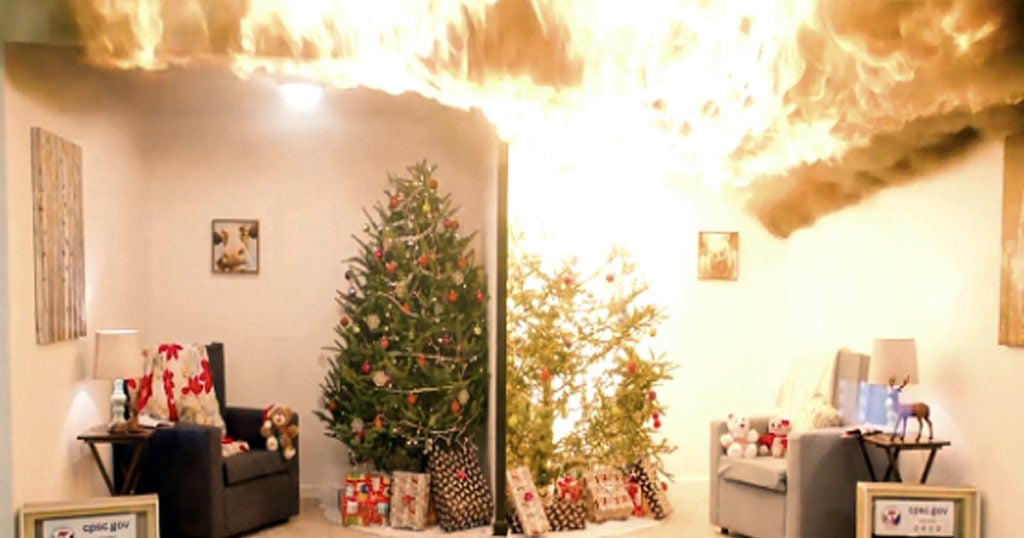 christmas tree fires warning