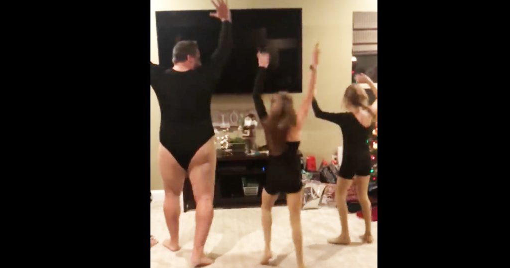 Dad's Hilarious Leotard Dance Routine Is Going Viral